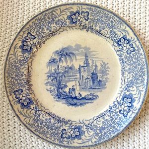 Blue Willow Nonpareil Antique Transferware Salad Plate